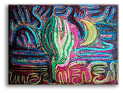   50 х 70 см.,   холст, масляная пастель,  1999г. 