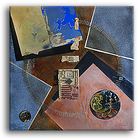 129 х 126 см.,  холст, ассамбляж,  2012  
	   
                                          УВЕЛИЧИТЬ